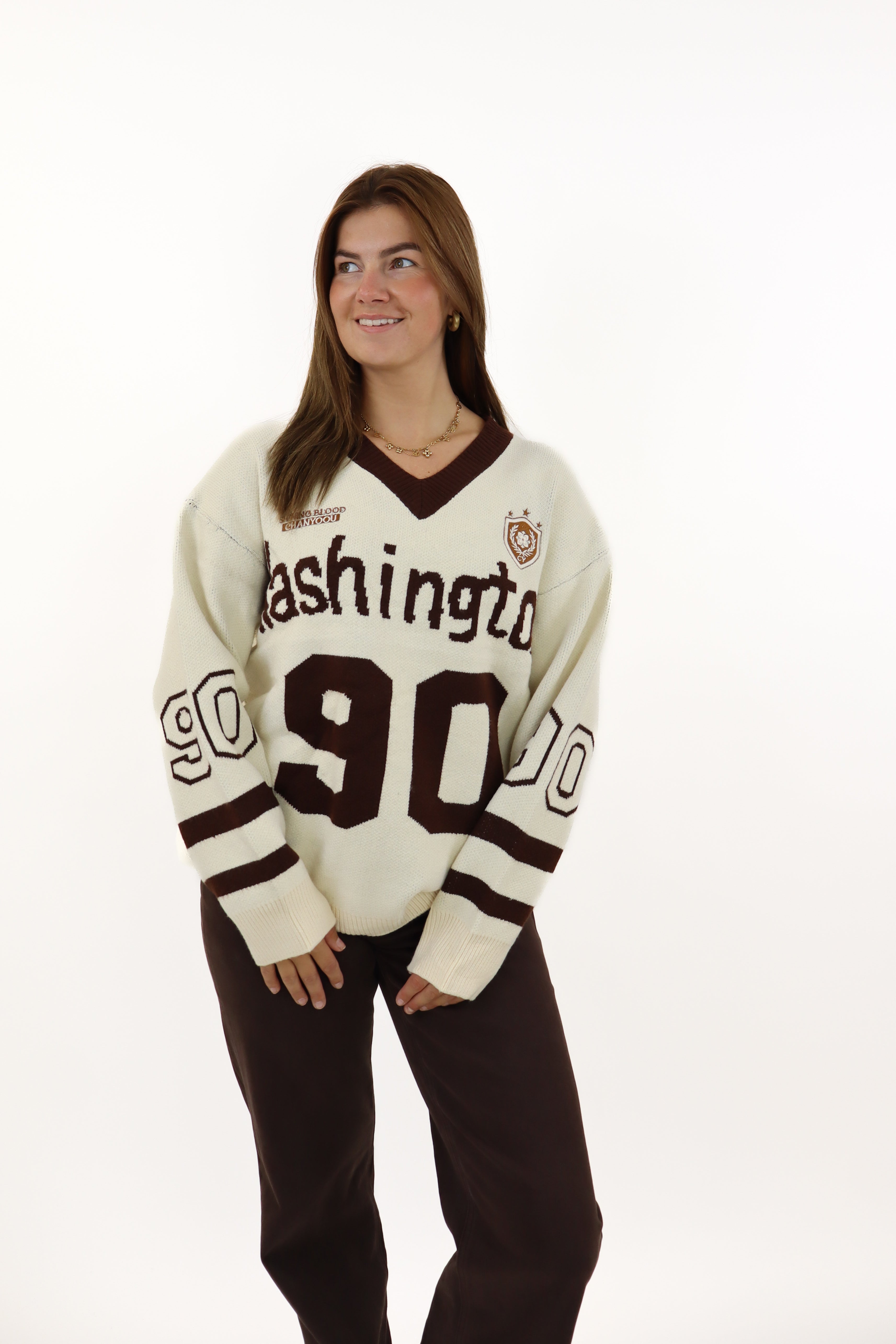 Washington Jersey Sweater White