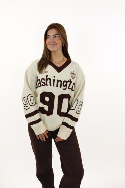 Washington Jersey Sweater White
