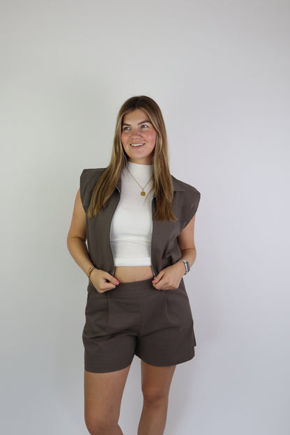 Emma Gilet Taupe