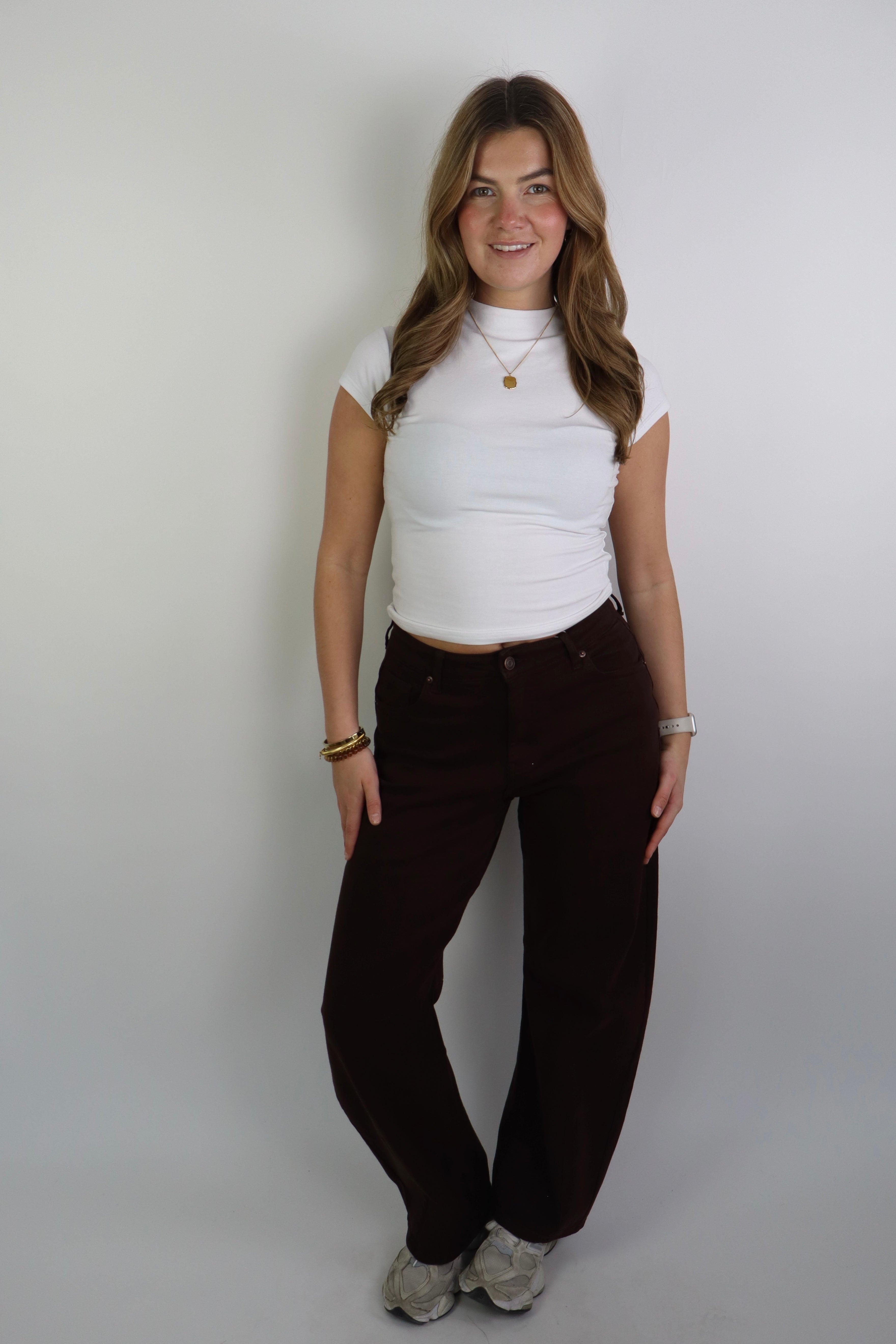 Millie Balloon Jeans Brown 839