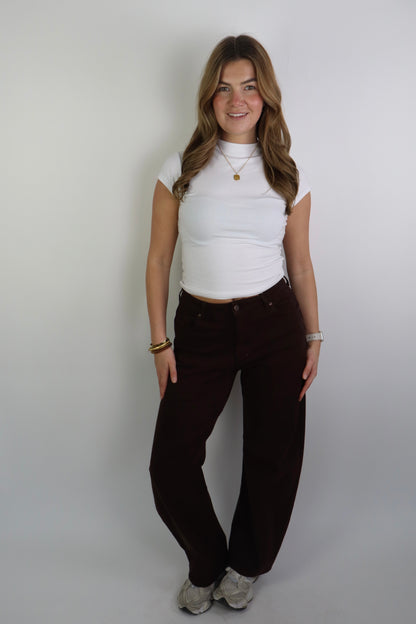 Millie Balloon Jeans Brown 839