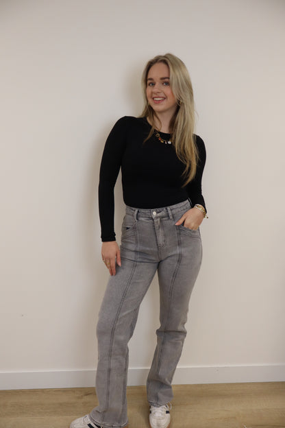 Sam Straight Leg Jeans Grey