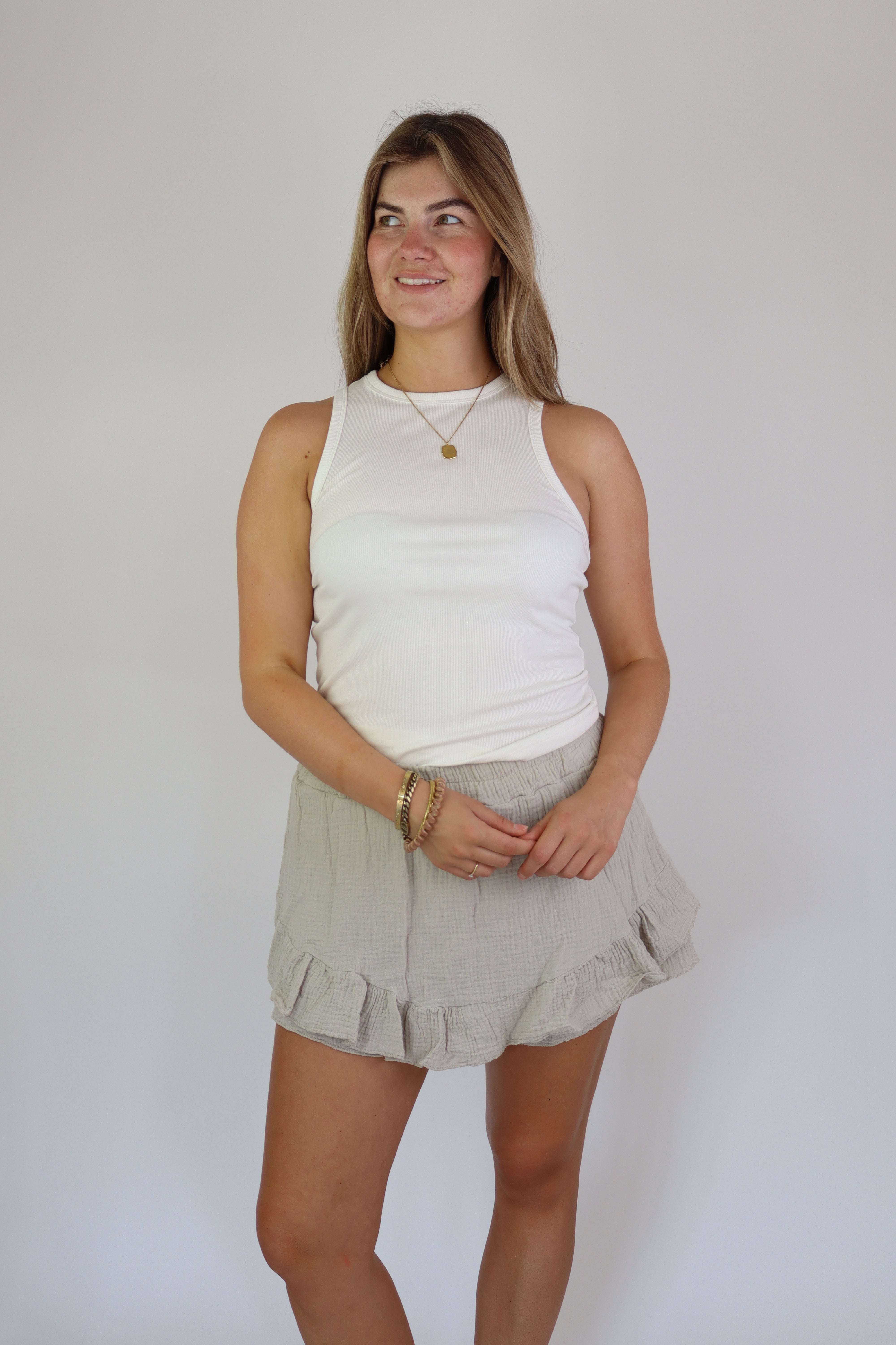 Lilly Katoenen Skort Beige