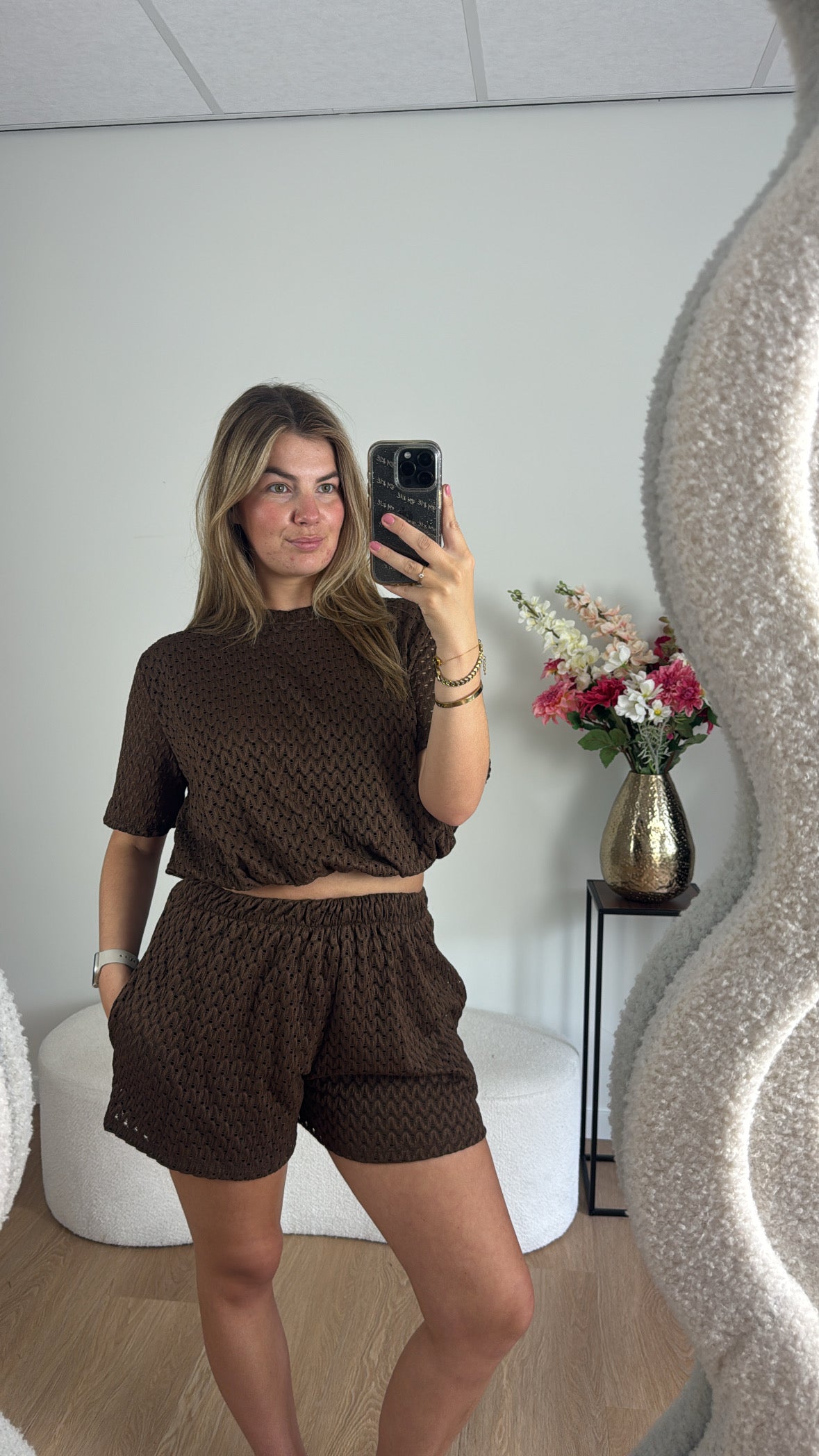 Silvy Two Piece Set Brown