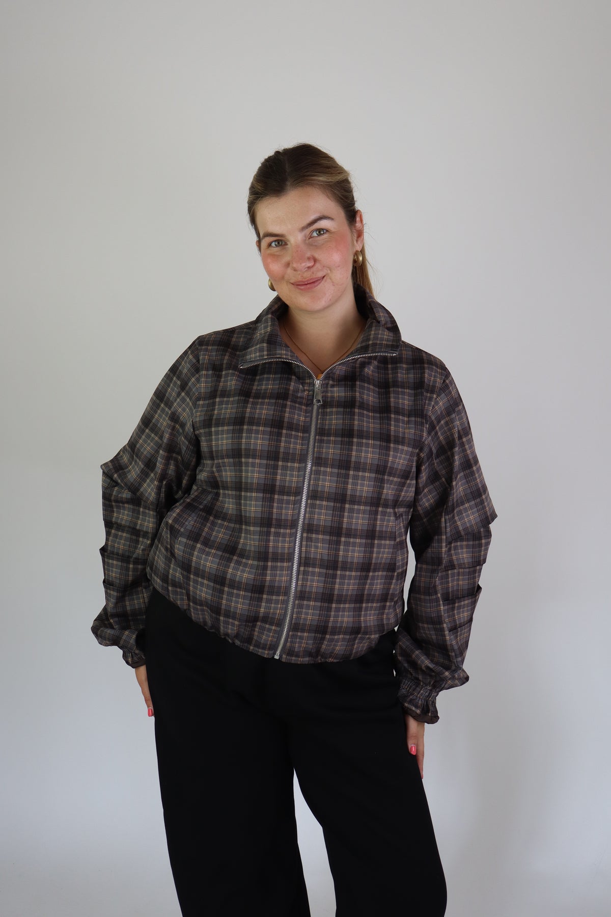 Daphne Jacket Geruit Grey