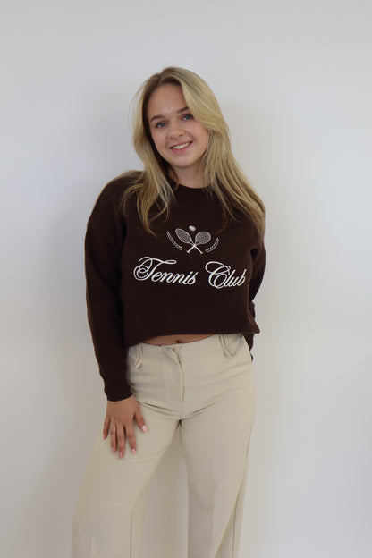 Tennis Club Sweater - Brown