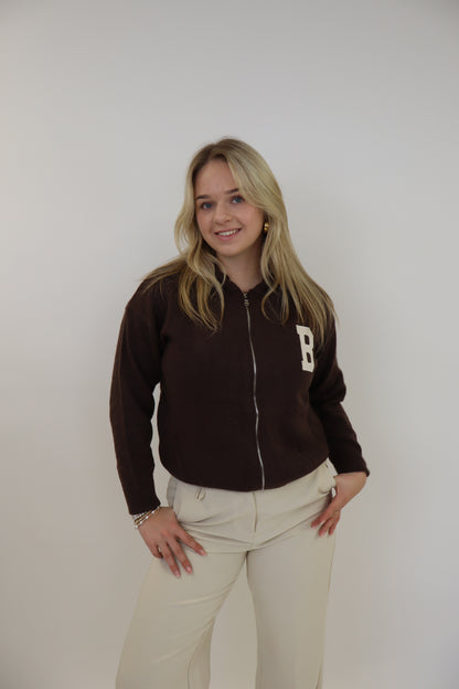 Brooklyn Zip Vest Brown