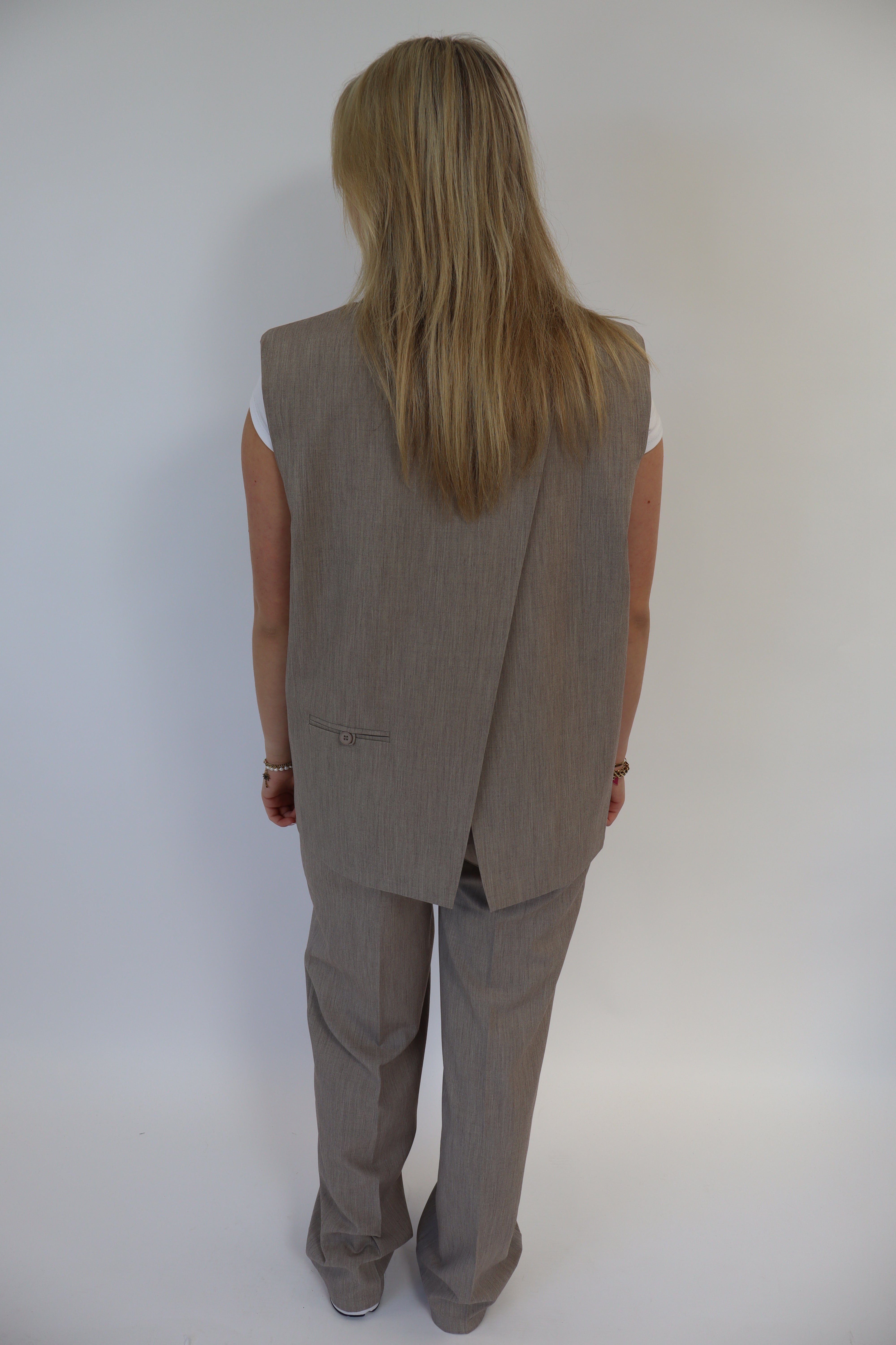 Ambika Studio Split Gilet Dark Linnen