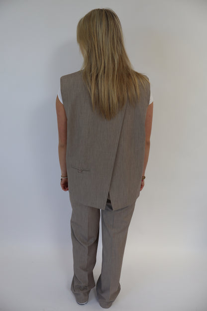 Ambika Studio Split Gilet Dark Linnen