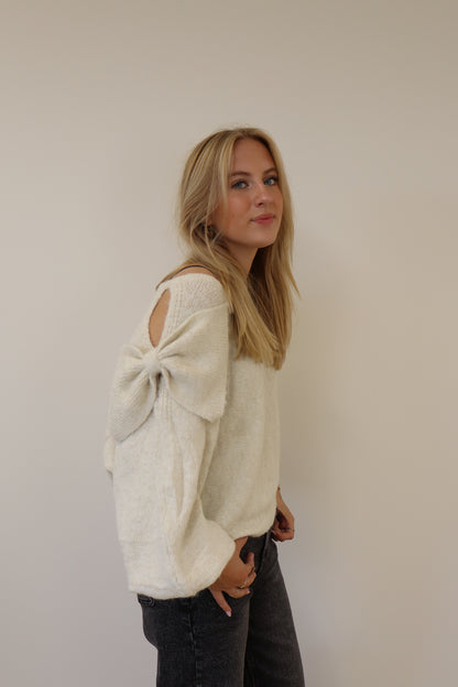 Keet Bow Sweater Off-White