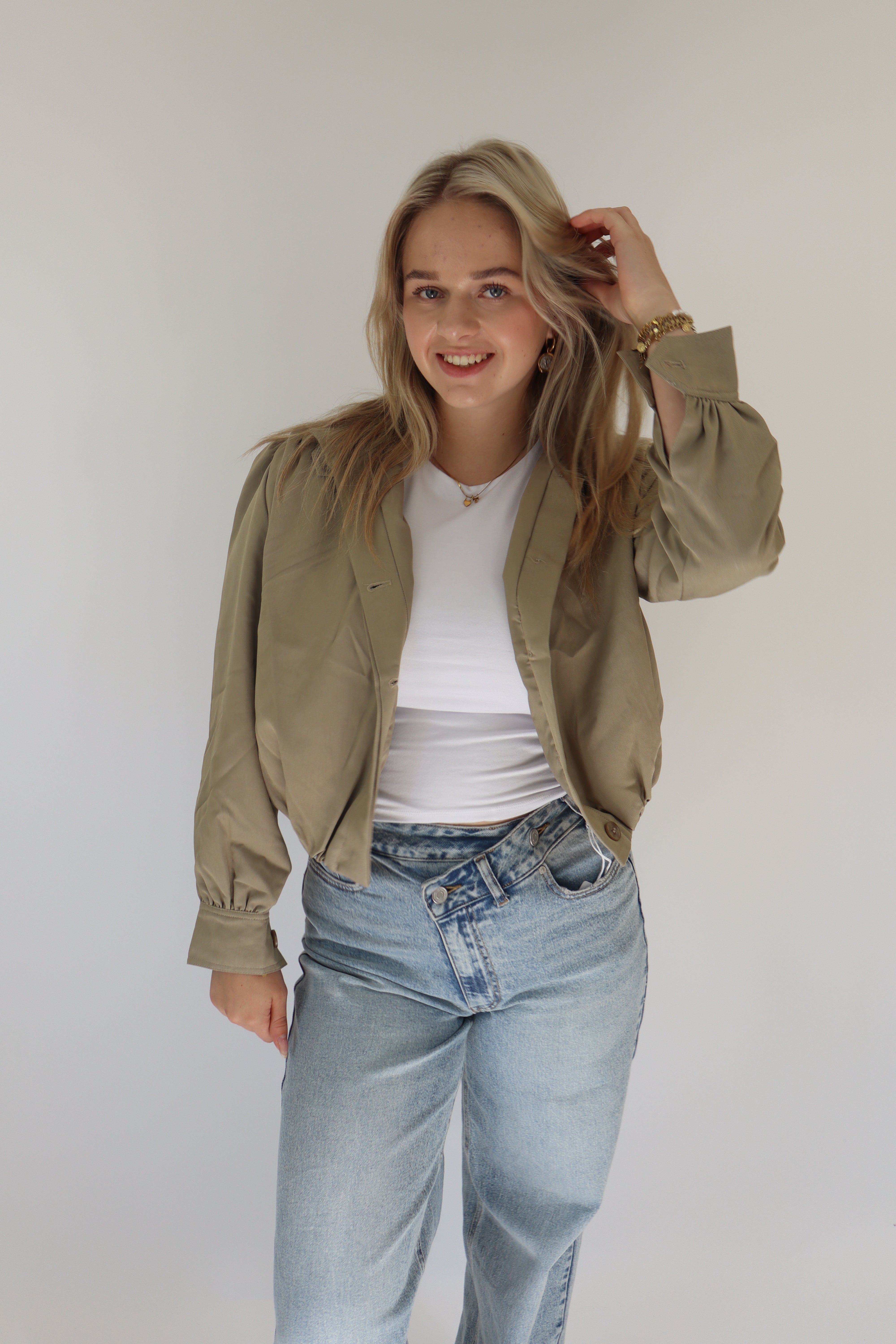 Benita Jacket Olive Green | Ambika