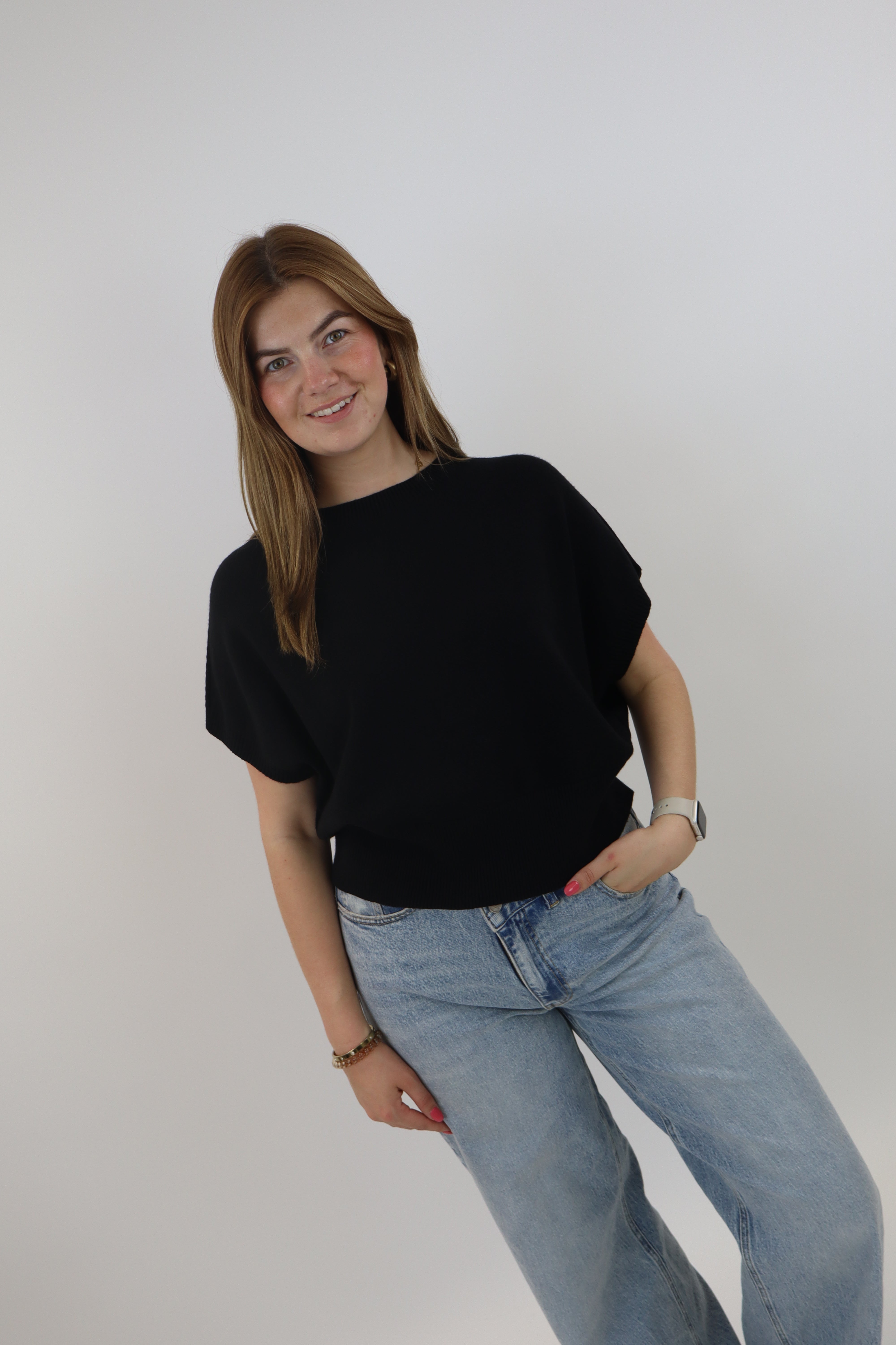 Yelina Basic Knit Zwart