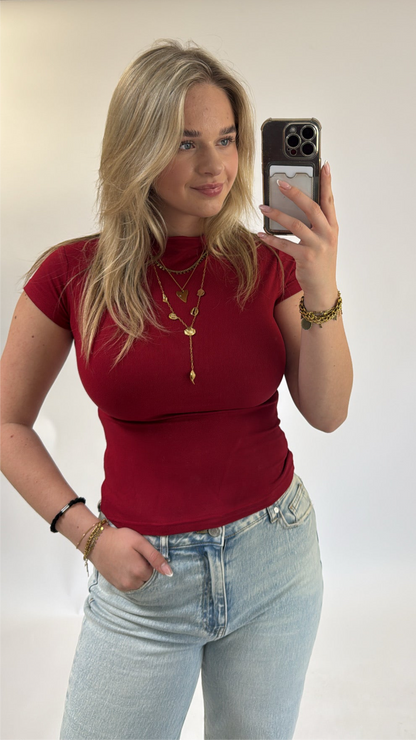 Luna Top Rood