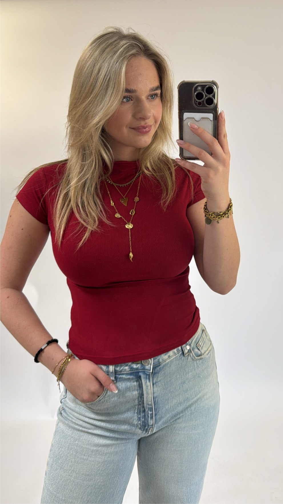 Luna Top Rood