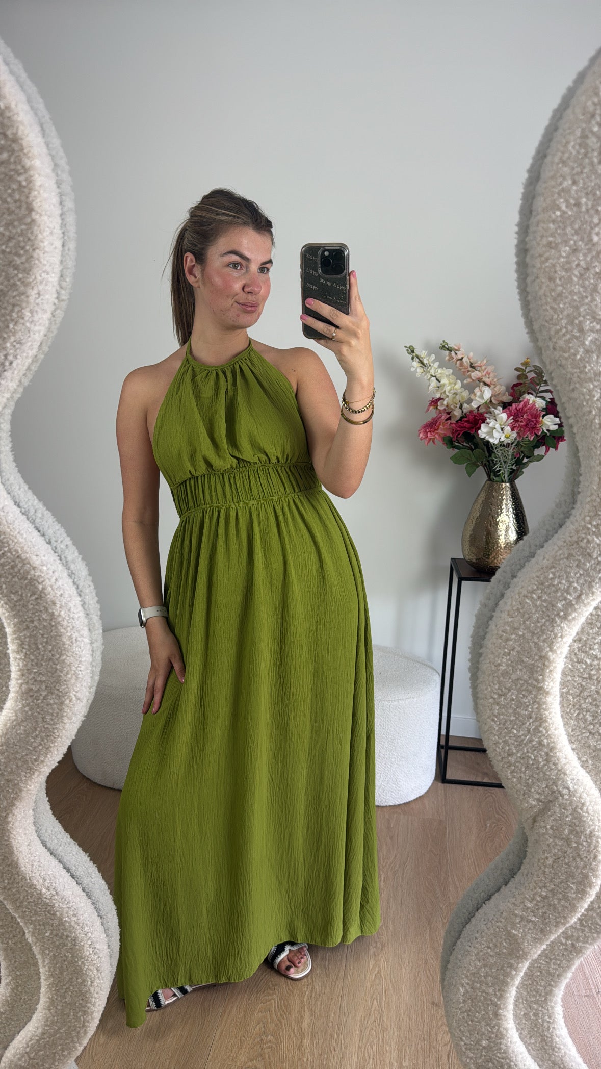 Ilse Maxi Jurk Groen