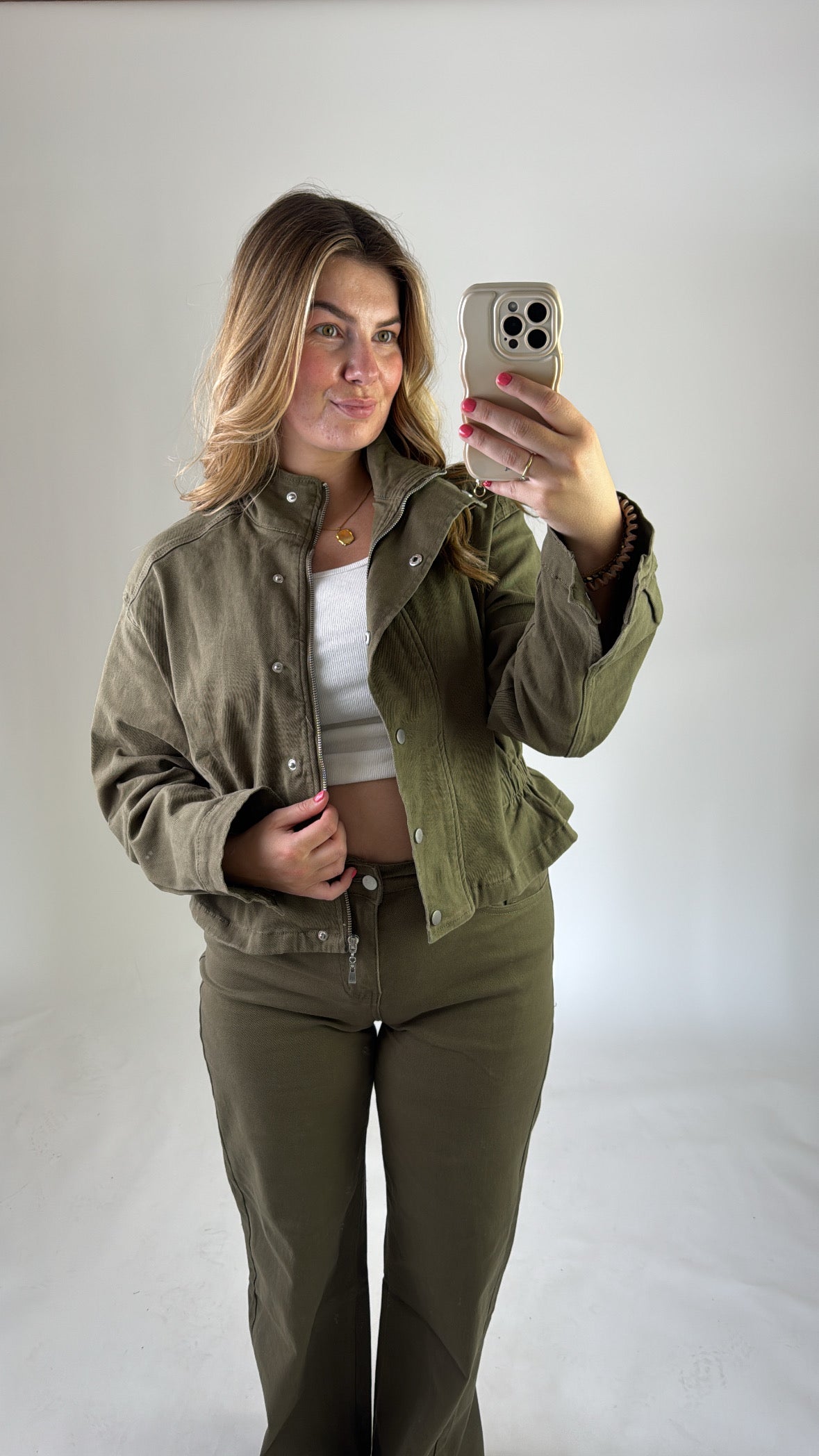 Ine Denim Jacket Green
