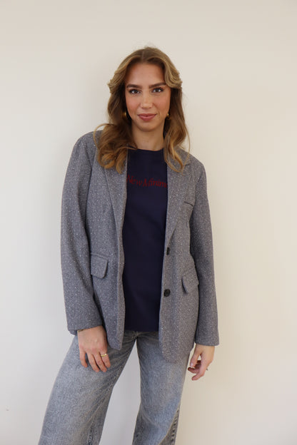 Glitter Blazer Muna Light Grey
