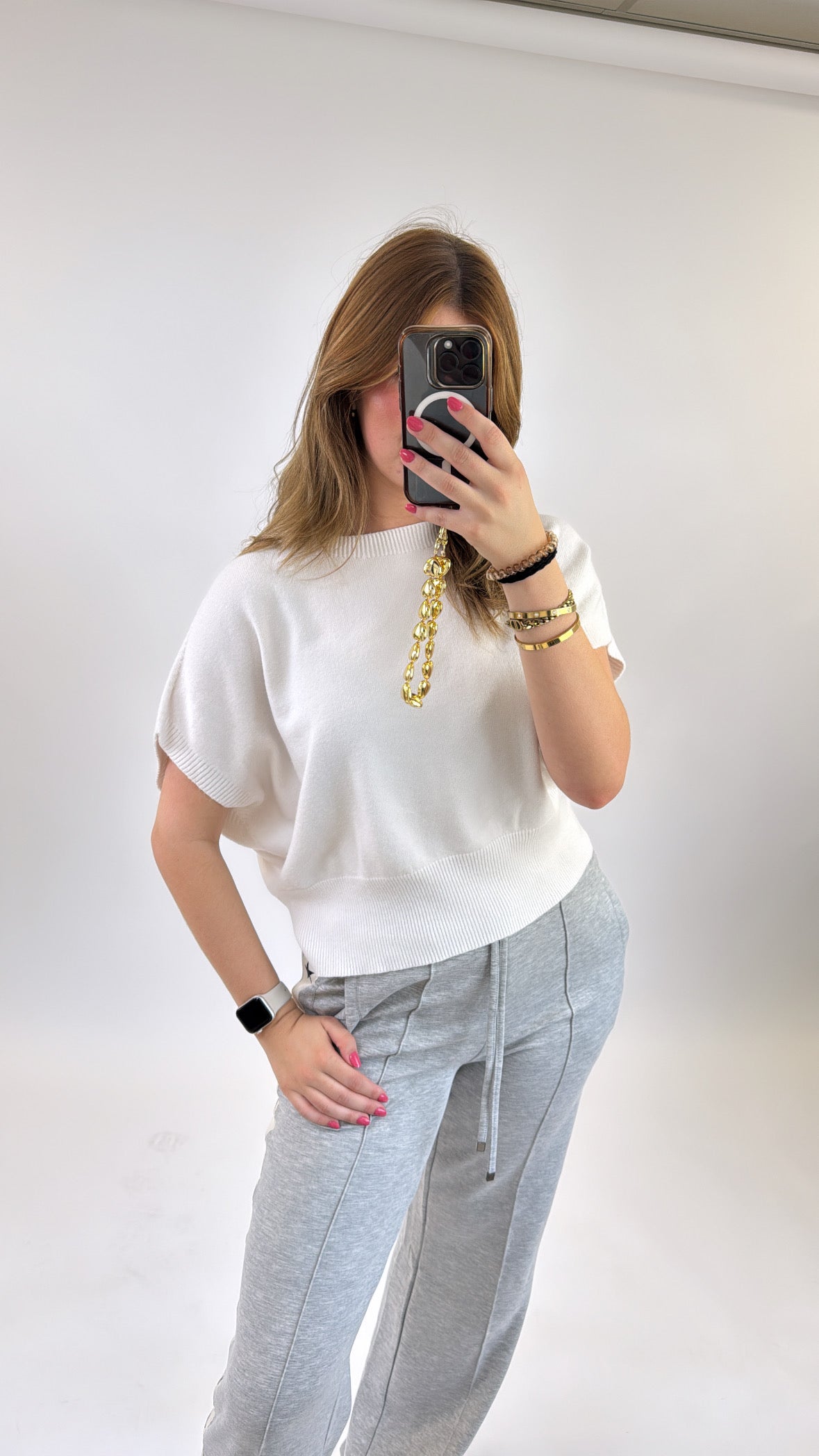 Yelina Basic Knit White