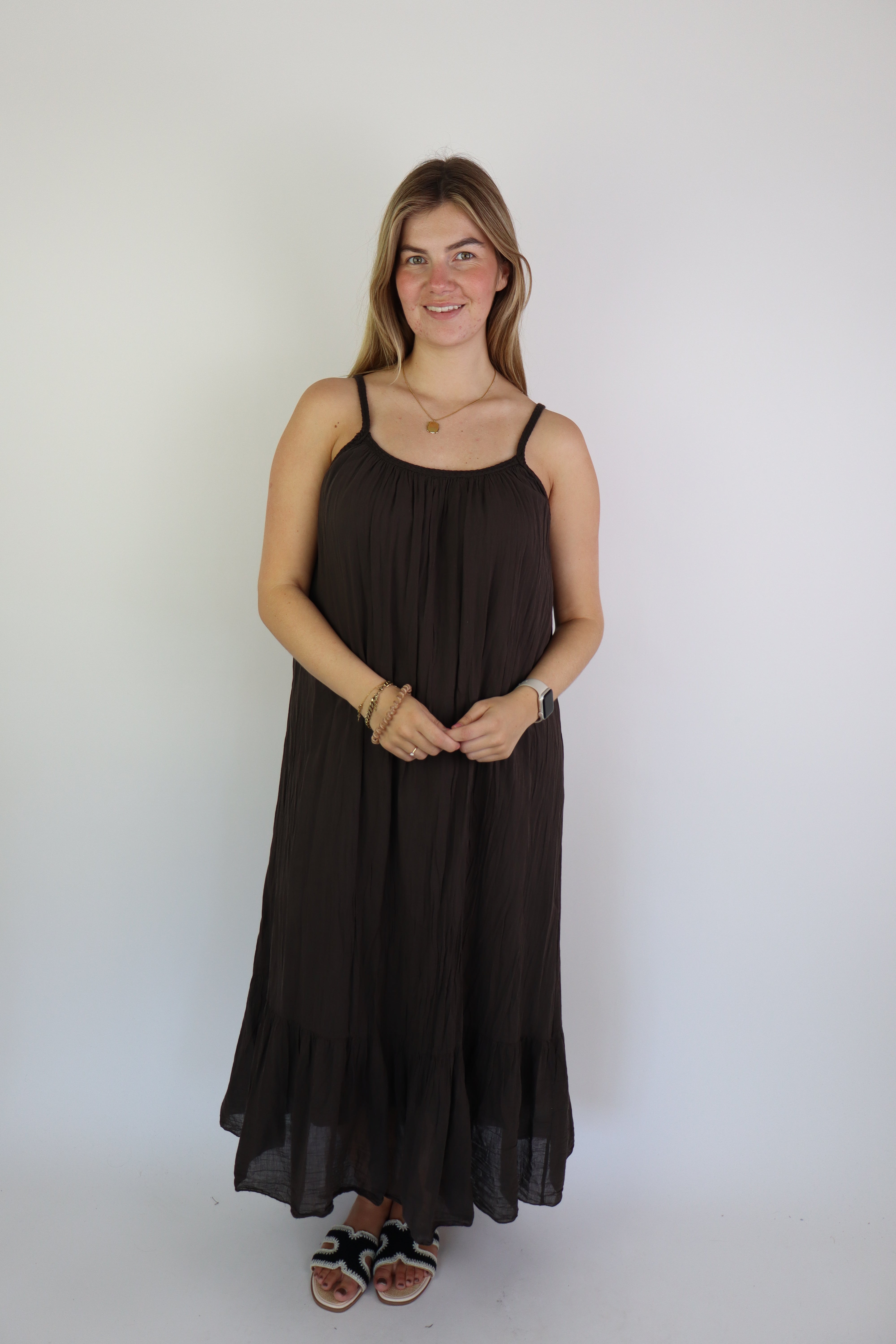 Charon Maxi Dress Brown