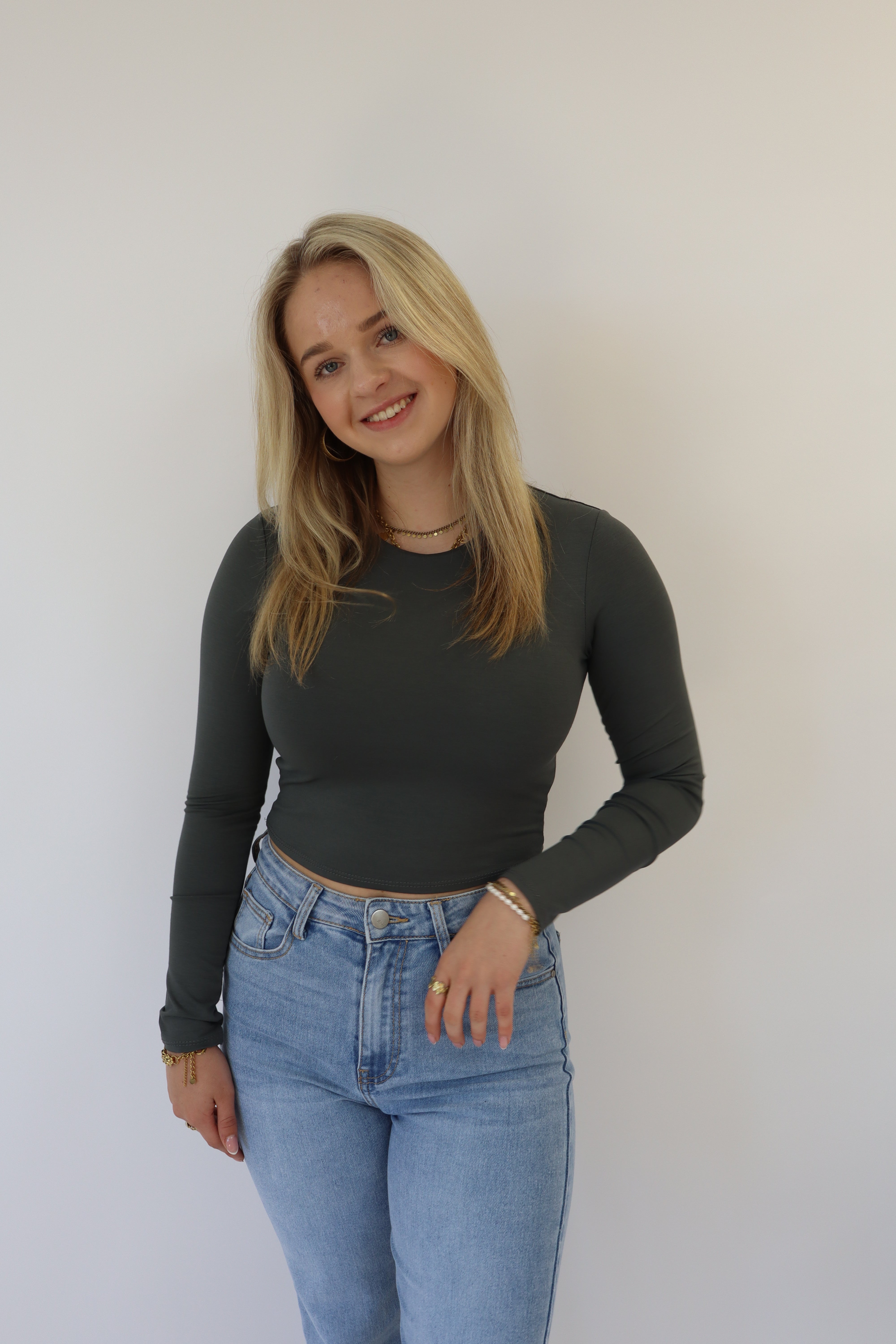 Leela Top Dark Grey