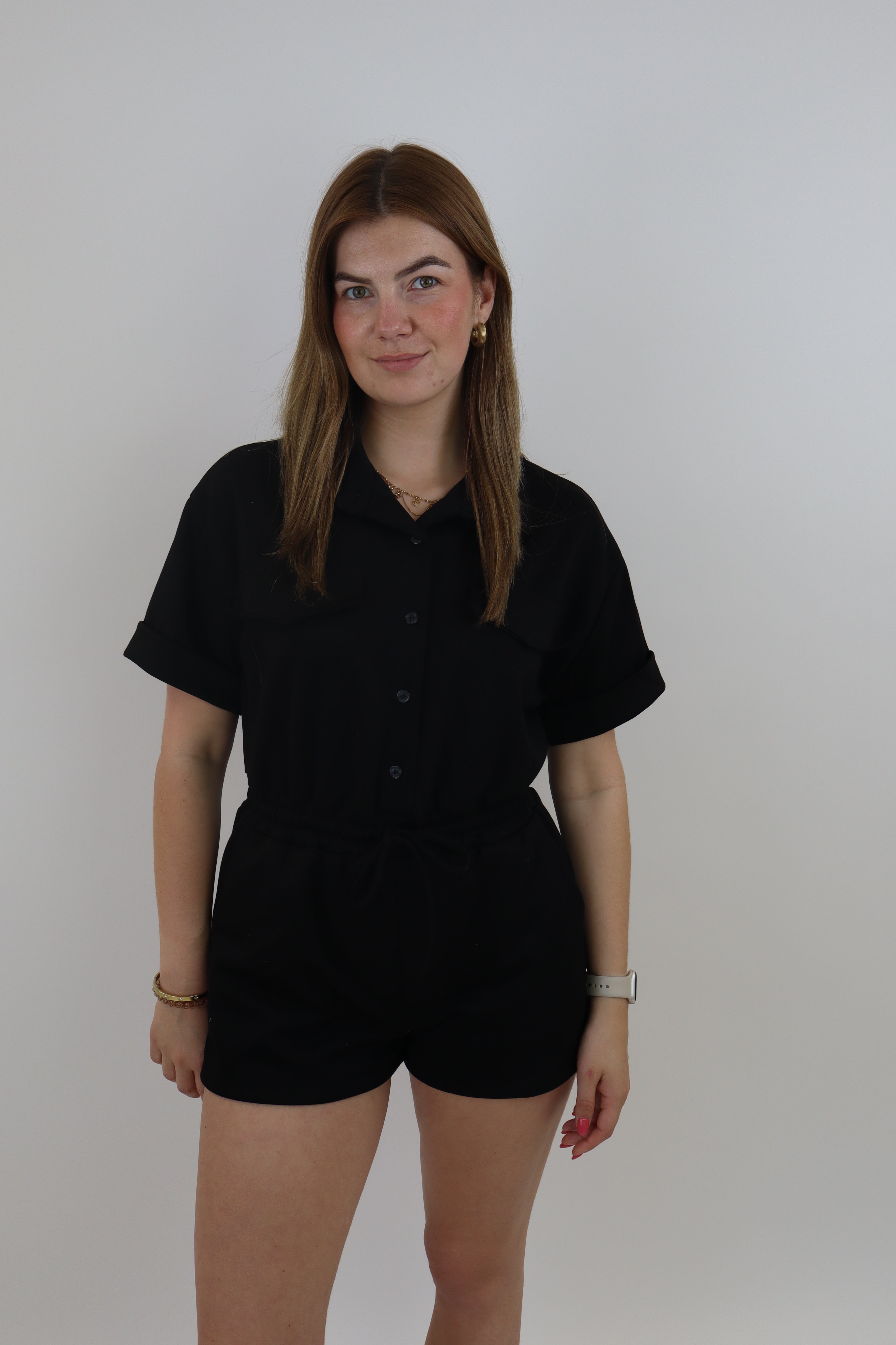 Marie Jogging Playsuit Zwart