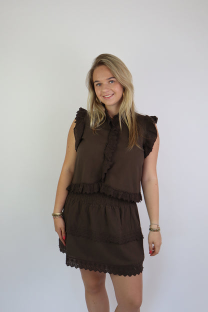 Lena Two Piece Set Brown