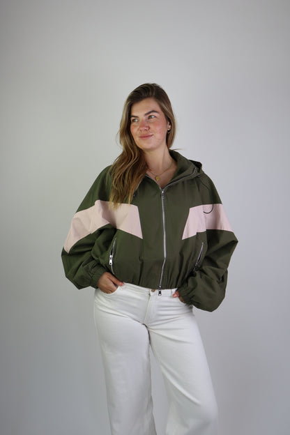 Ambika Track Jacket Green/Pink