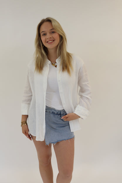 Linnen Breeze Blouse Wit