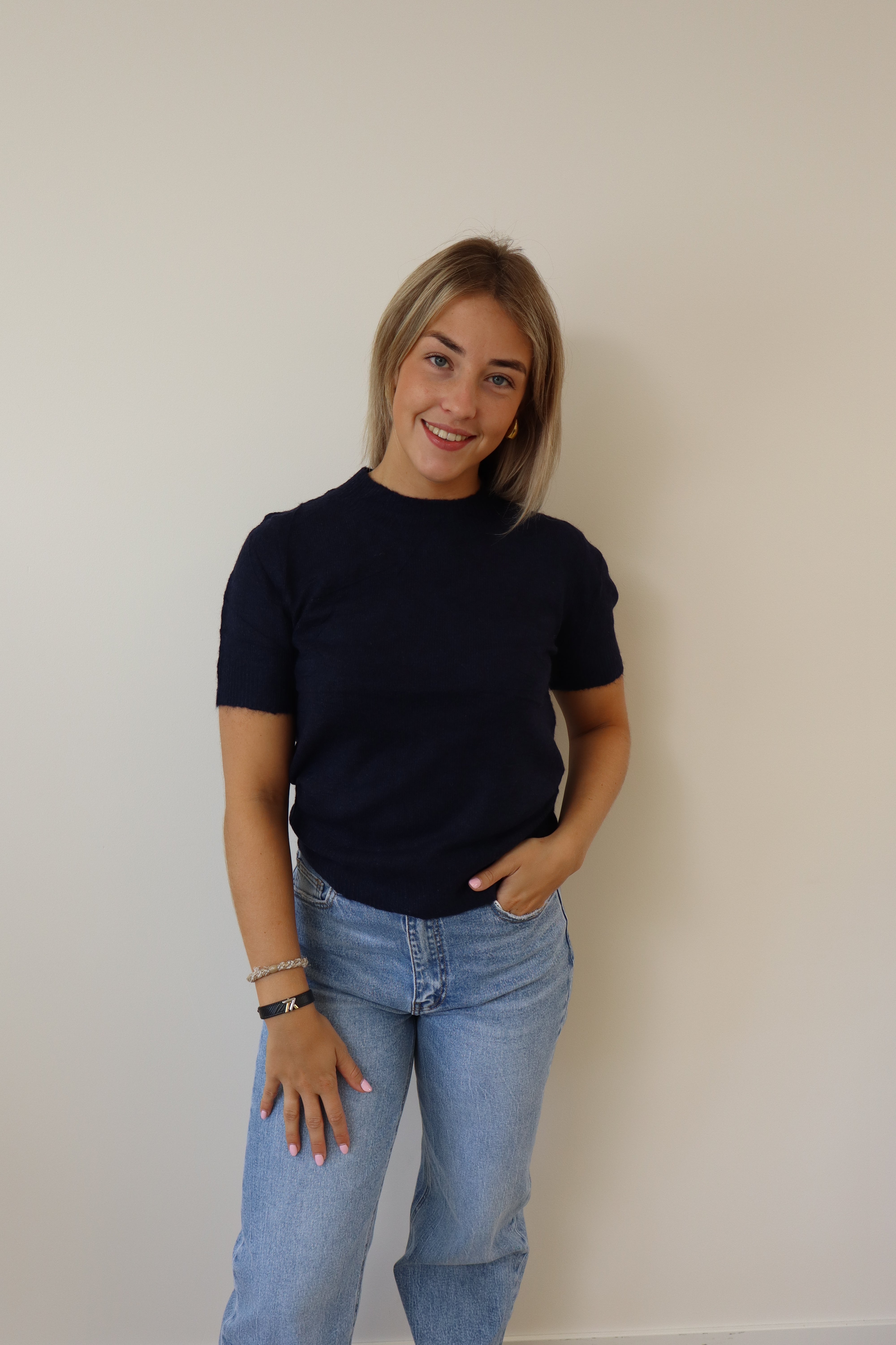 Cozy Basic Top Navy