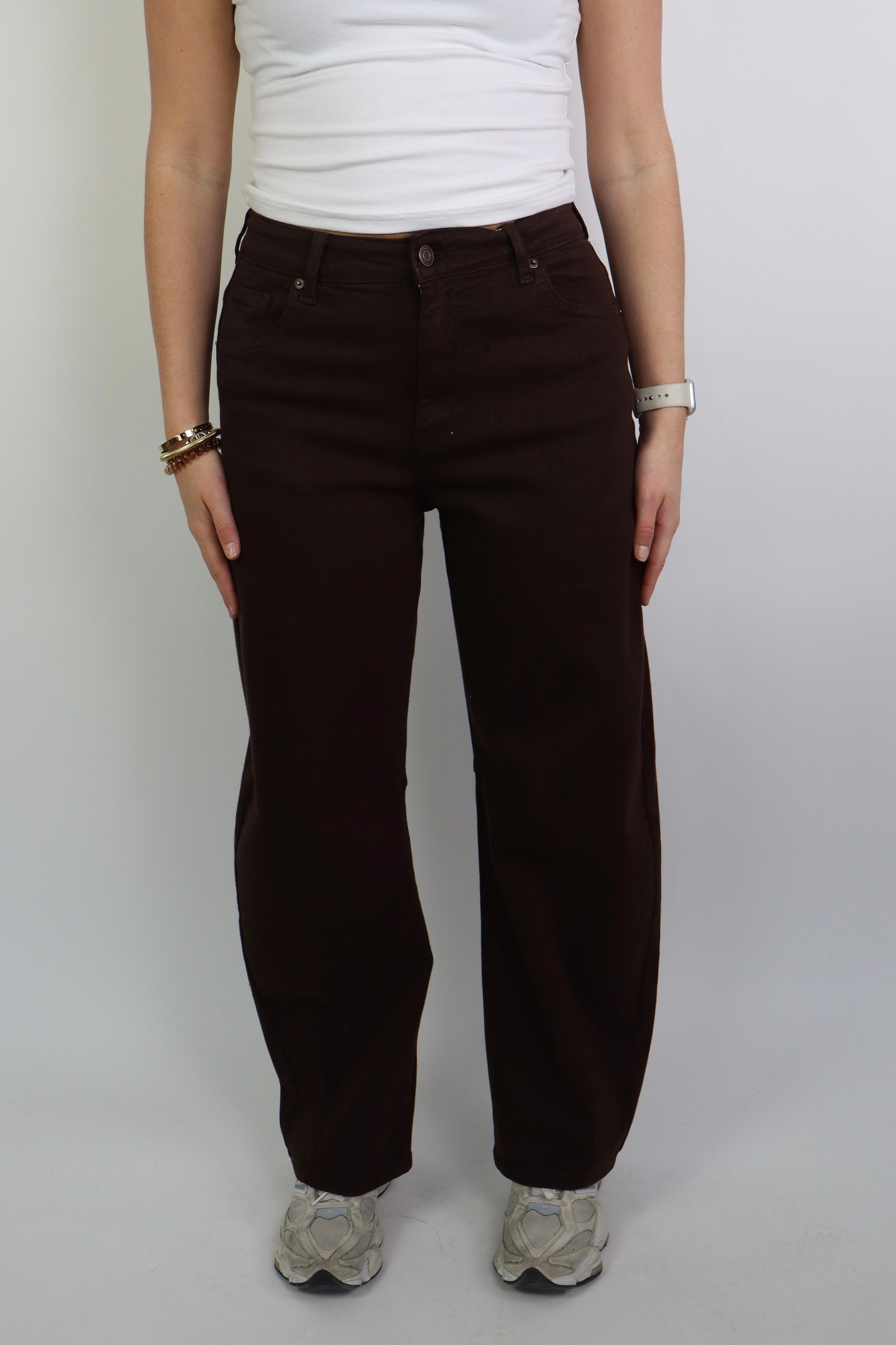 Millie Balloon Jeans Brown 839