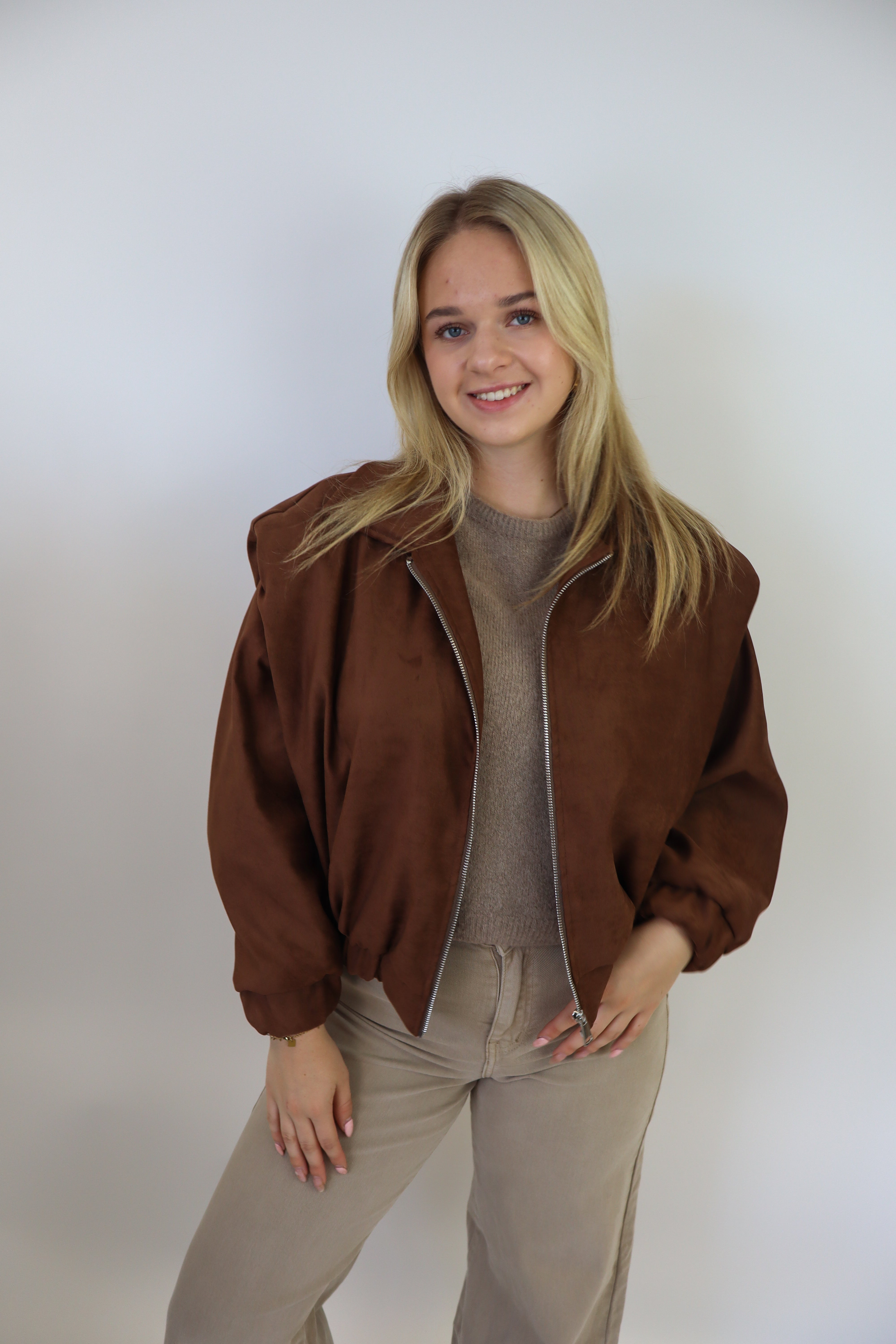Nienke Suede Jacket Camel