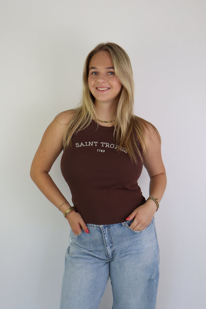 Saint Tropez Tank Top Brown