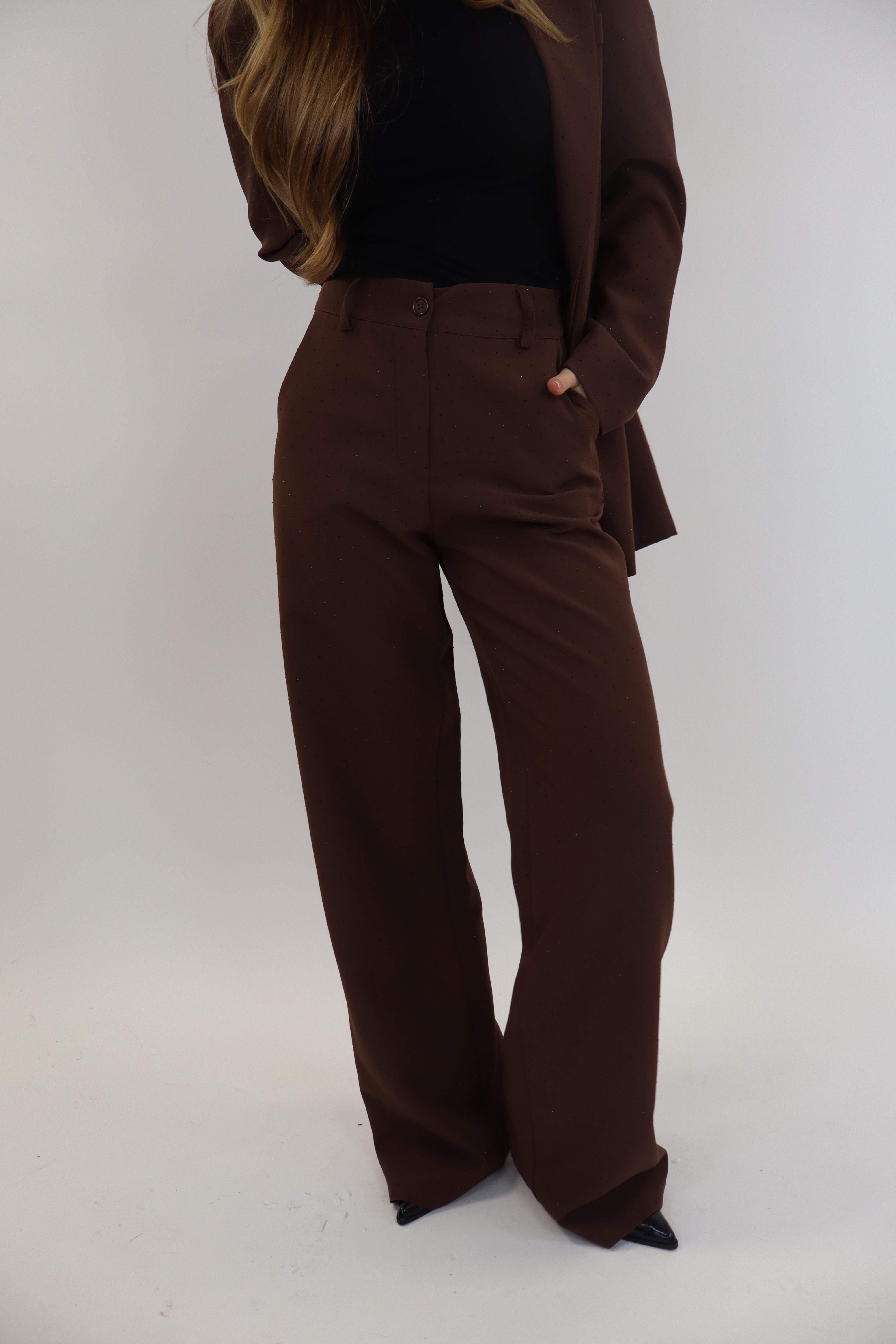 Glitter Pantalon Bruin