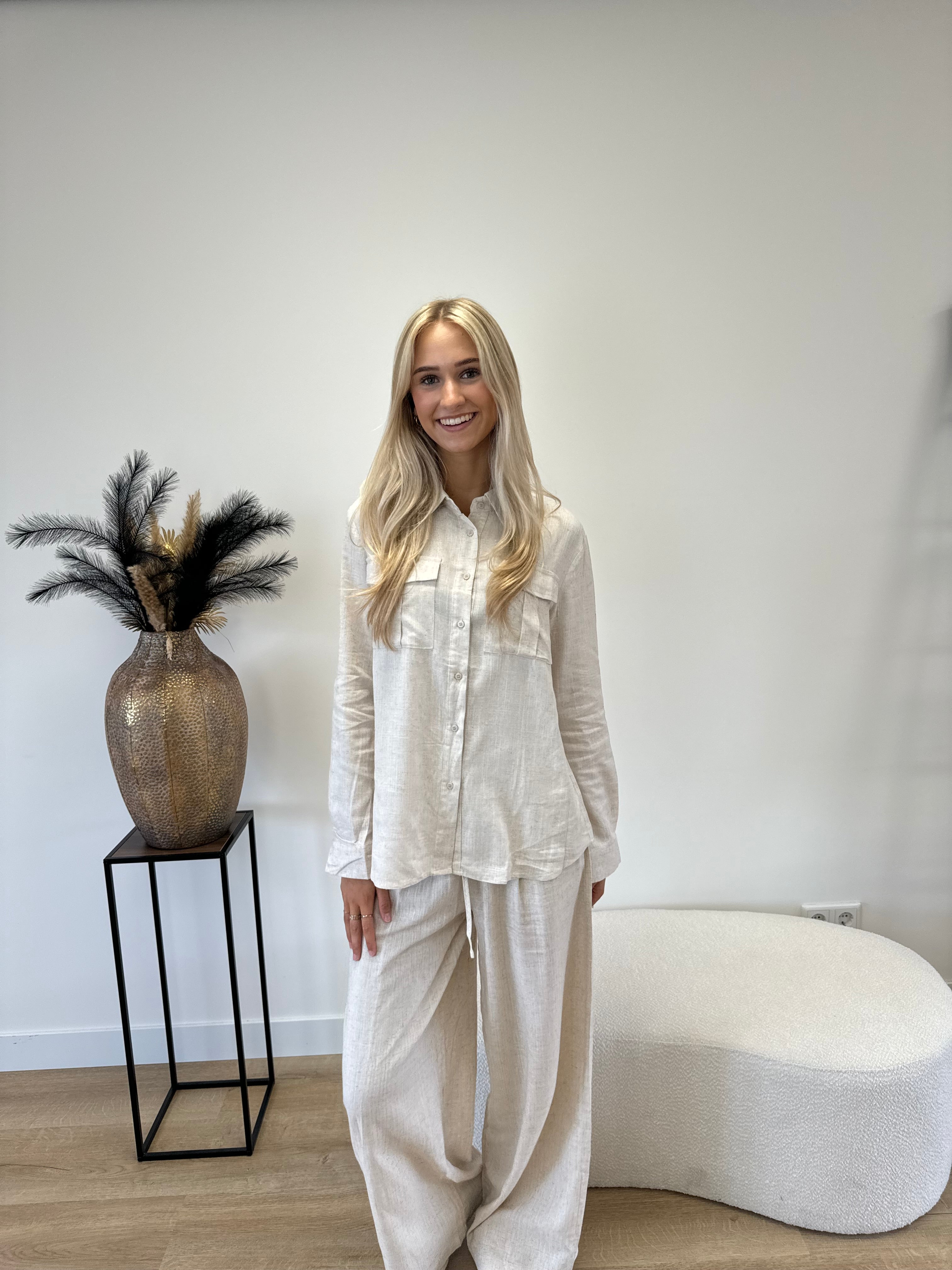 Macy Linnen Blouse Beige