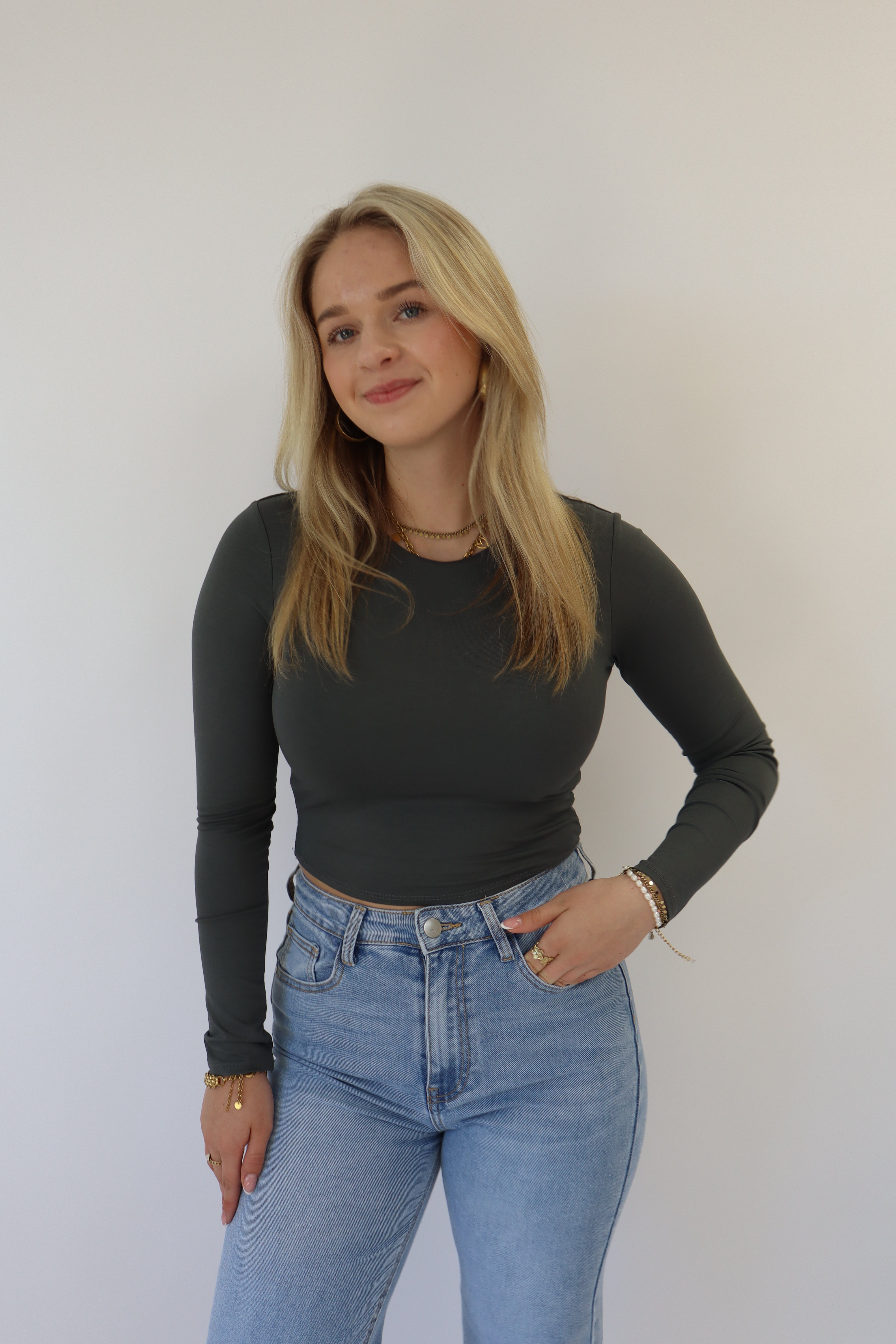 Leela Top Dark Grey
