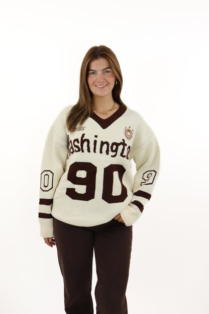 Washington Jersey Sweater White