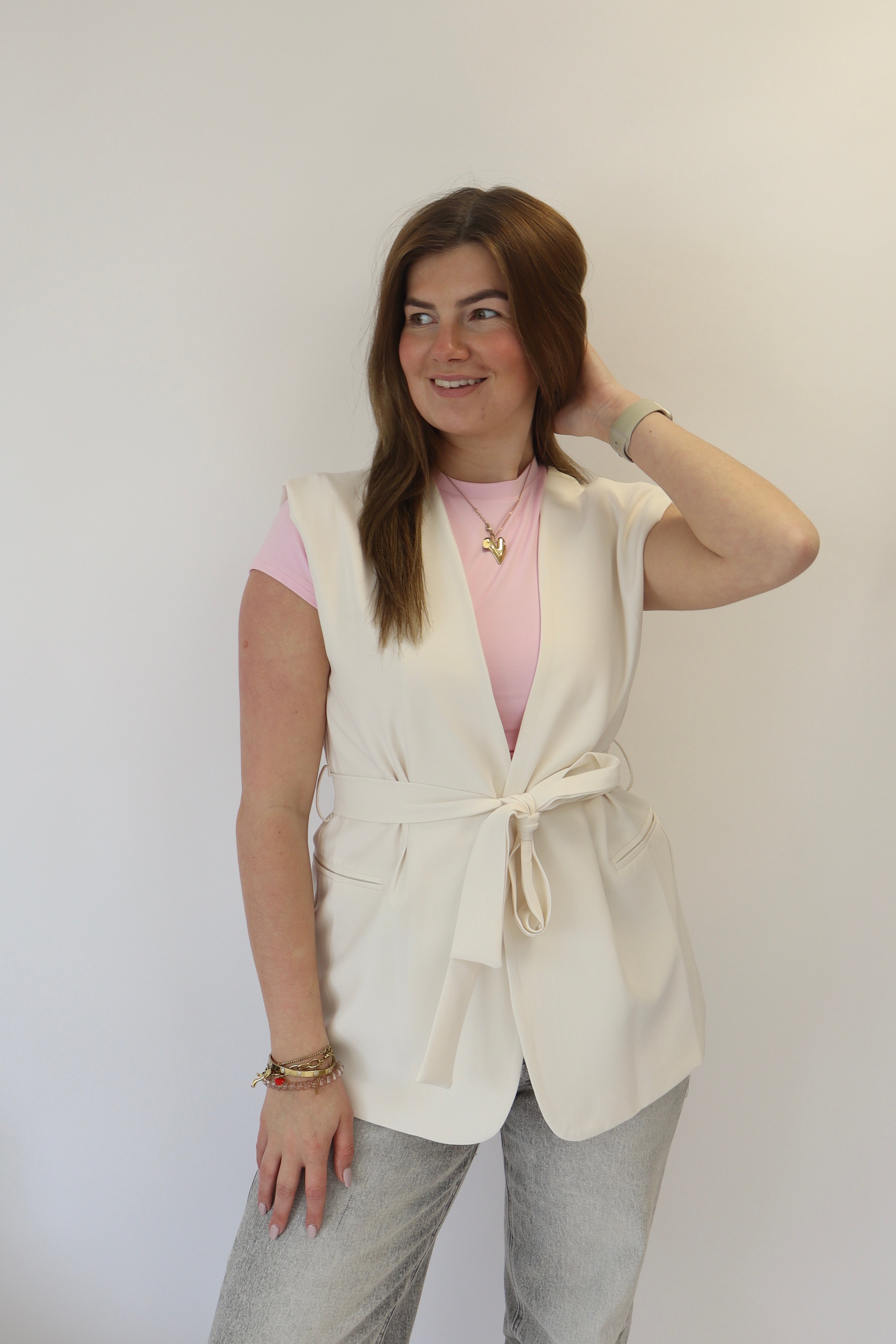 Kylie Gilet Creme