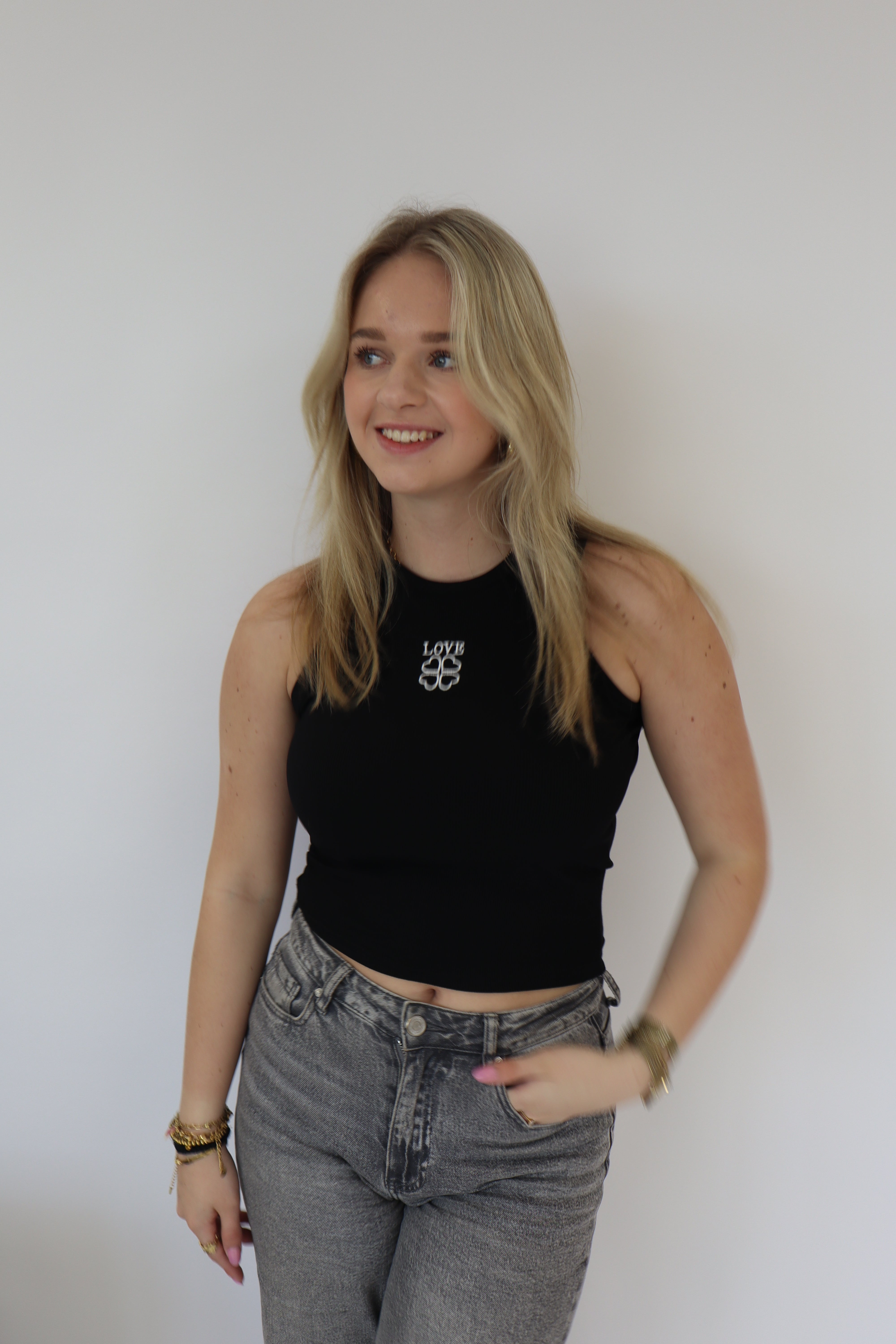 Love Tanktop Zwart