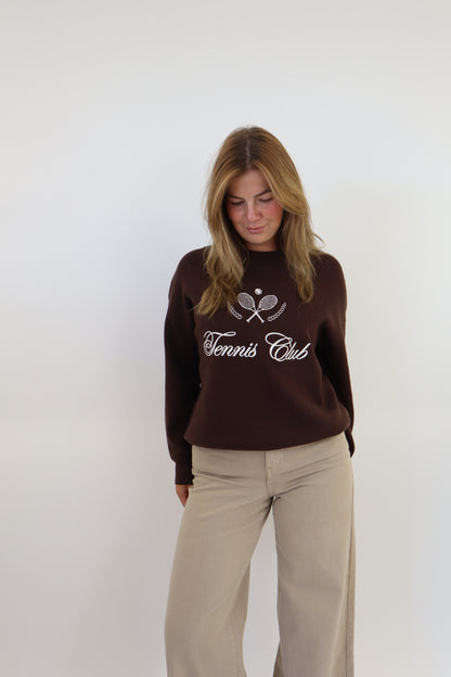 Tennis Club Sweater - Brown