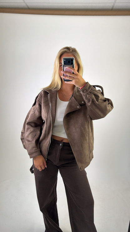 Naya Suede Jacket Brown