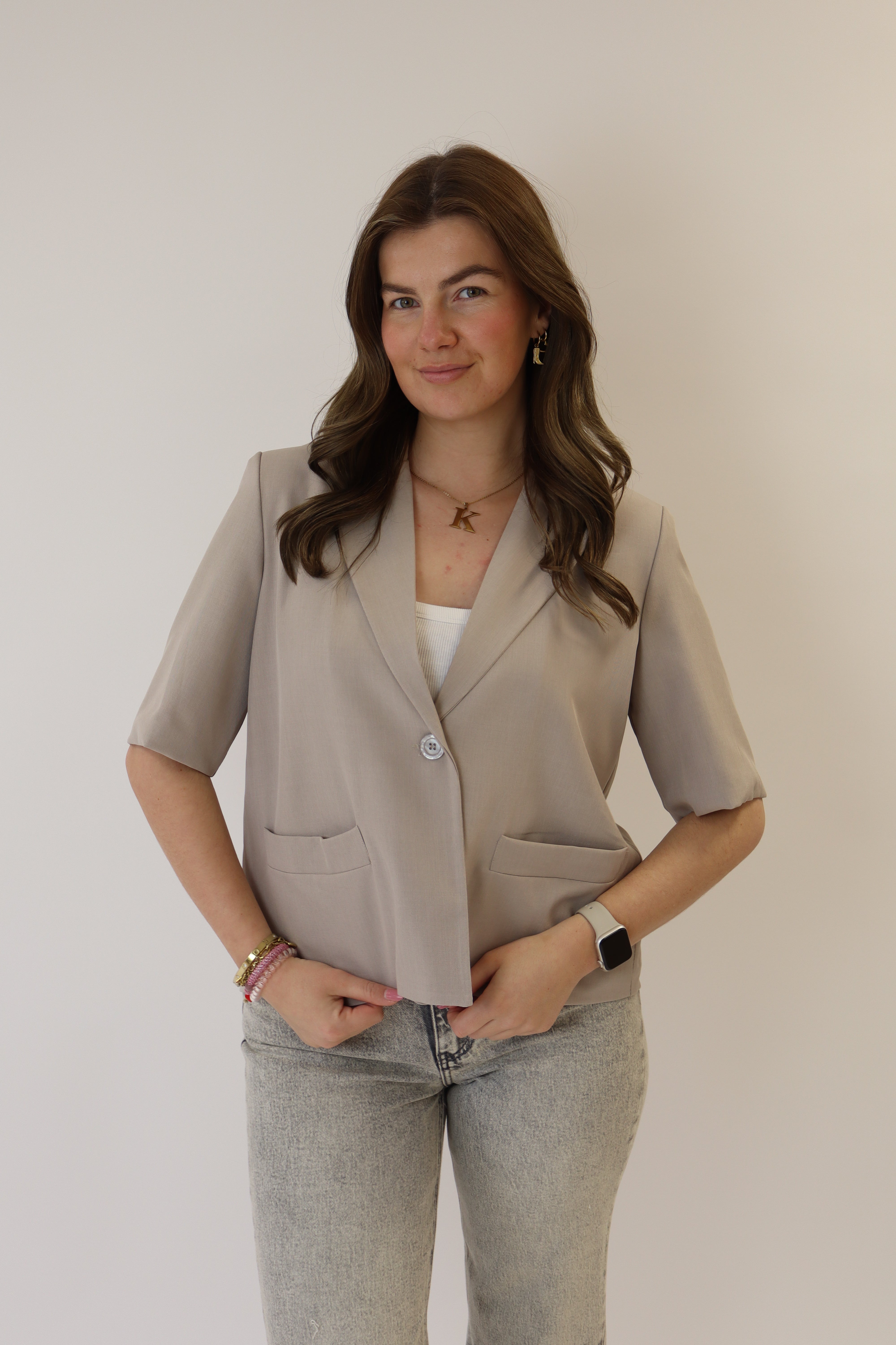 Niene Split Blazer Taupe