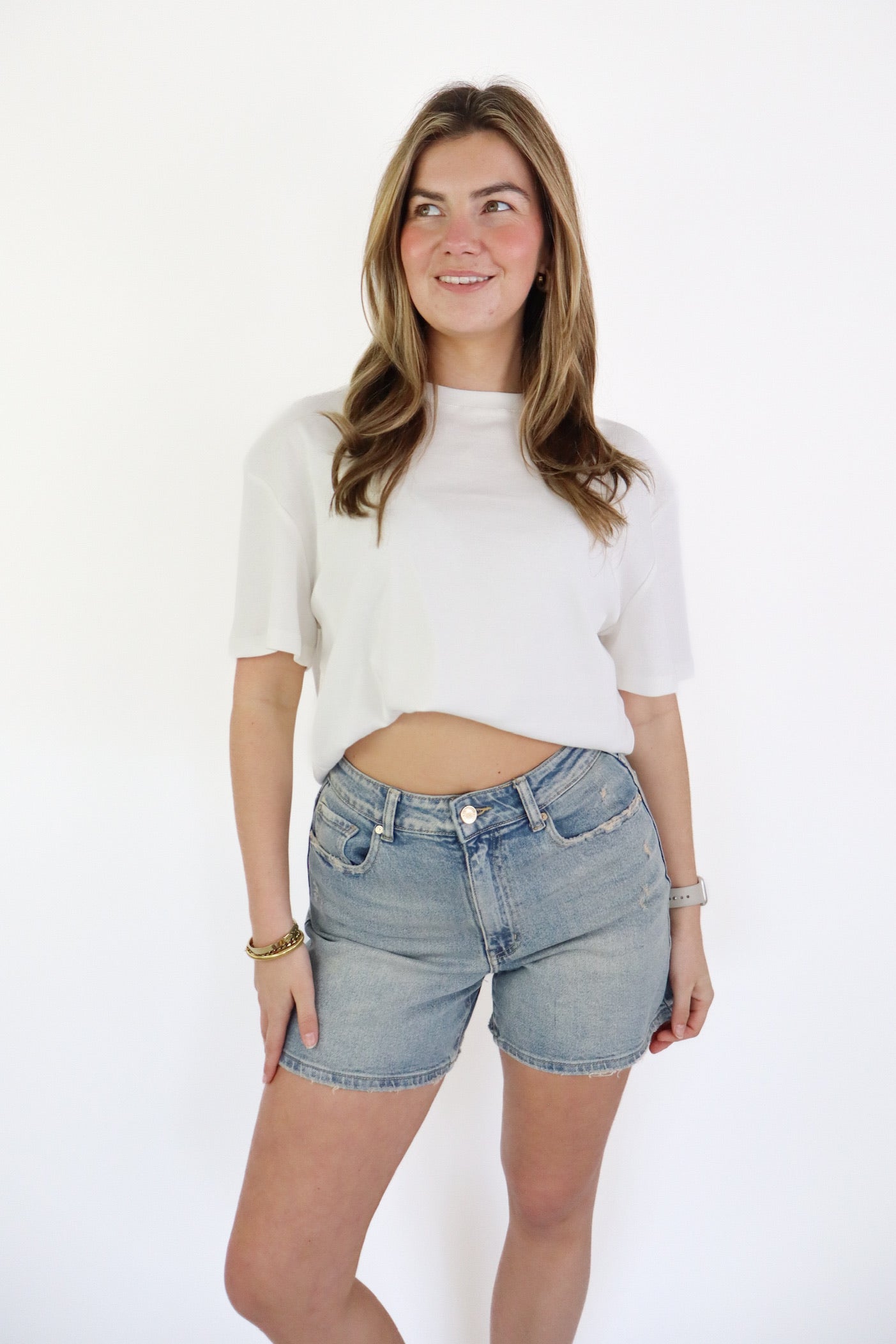 NOOR DENIM SHORTS VINTAGE BLUE W3913