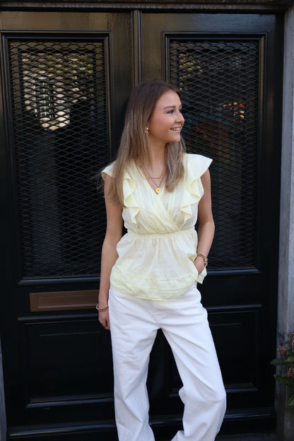 Leah Top Geel