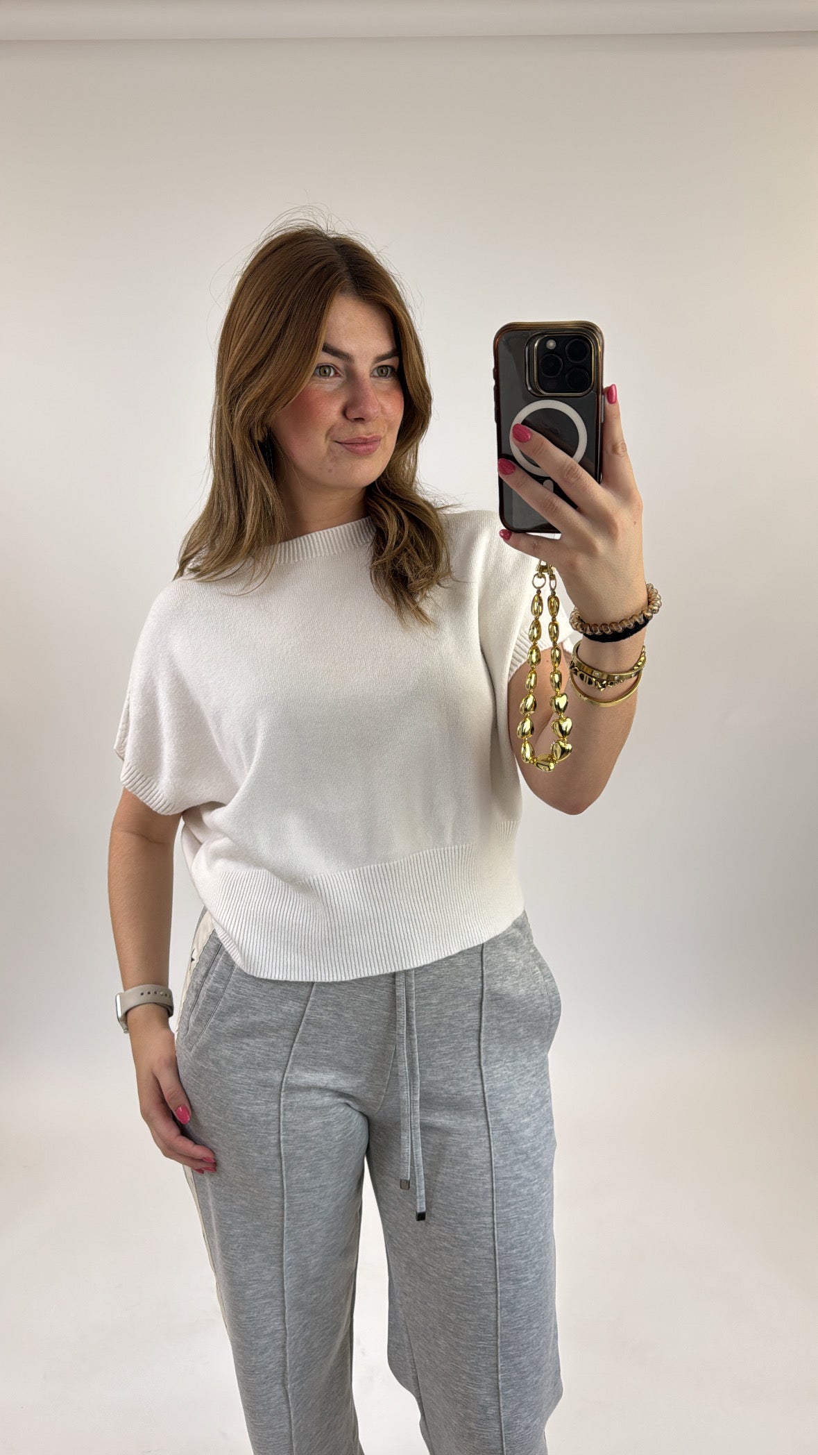 Yelina Basic Knit White