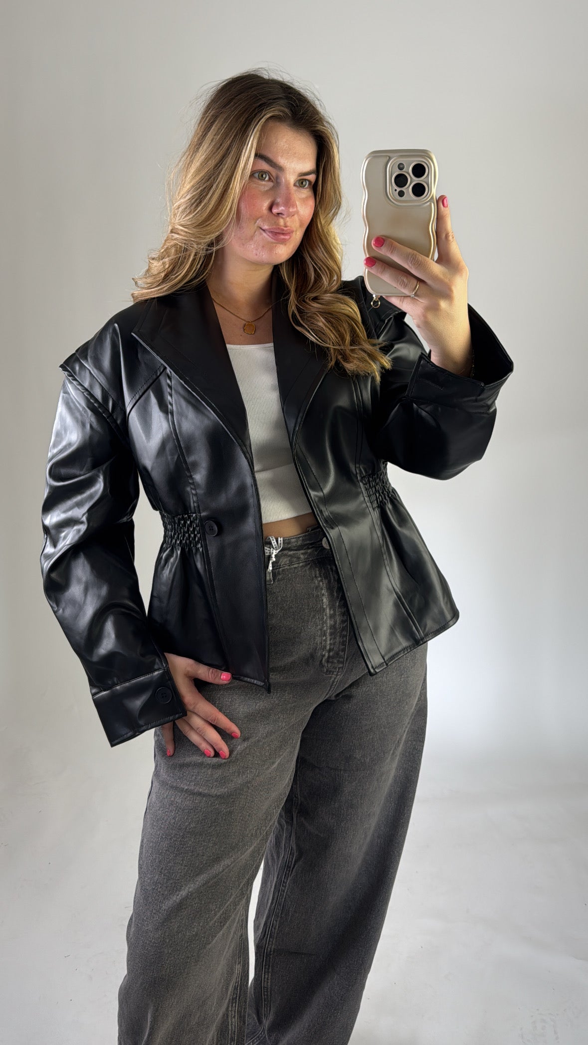 Roos Leather Jacket Black