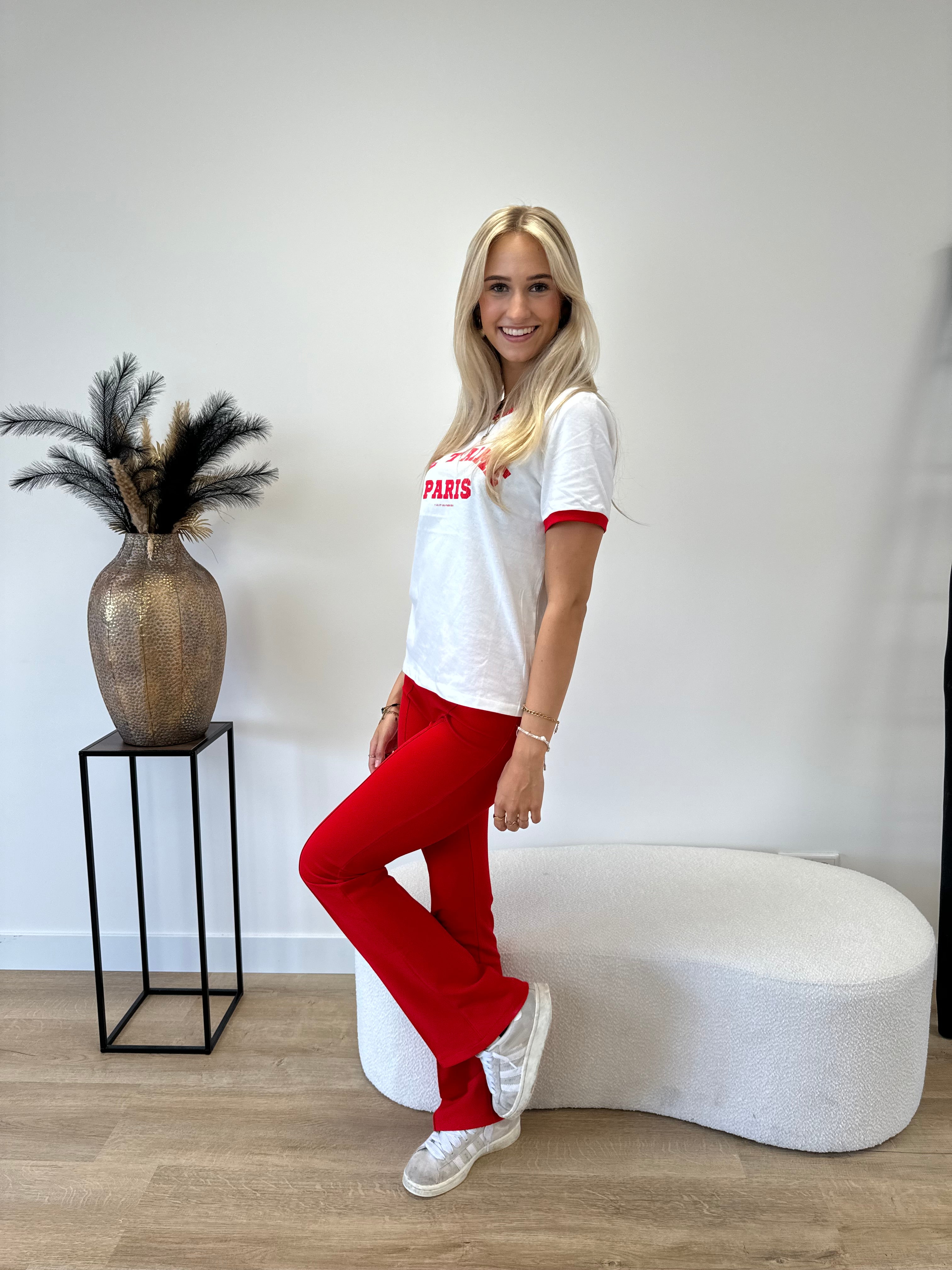 Deny Flared Pants Red