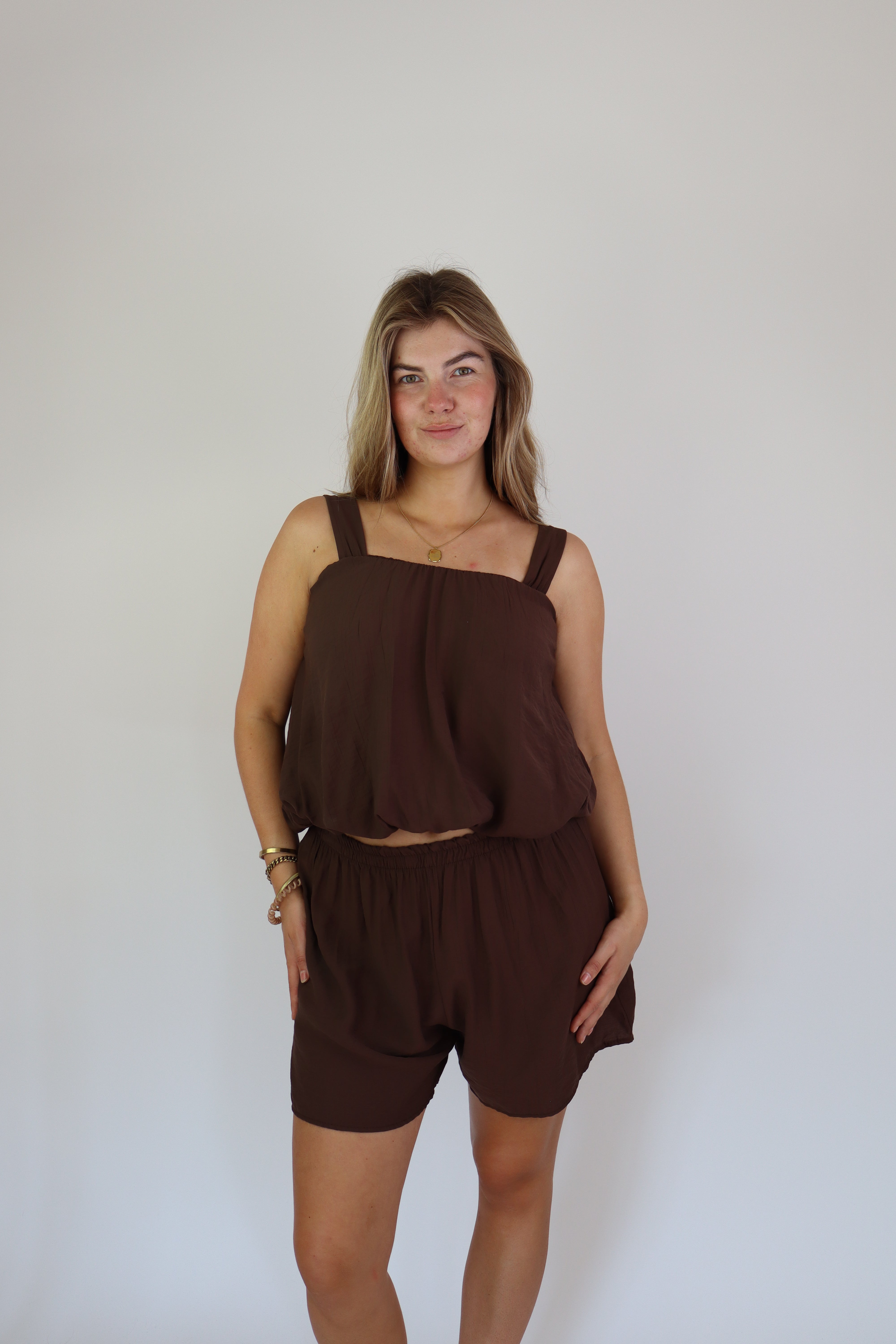 Daimy Two Piece Set Brown
