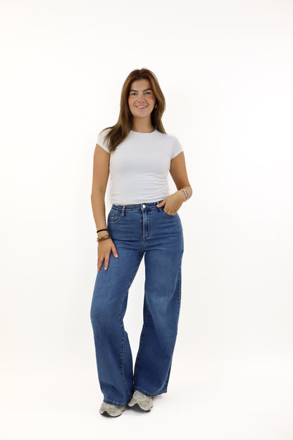 Dark Denim Wide Leg Jeans RD3266