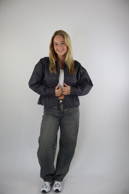 Jolein Dark Washed Barrel Jeans W3717-10
