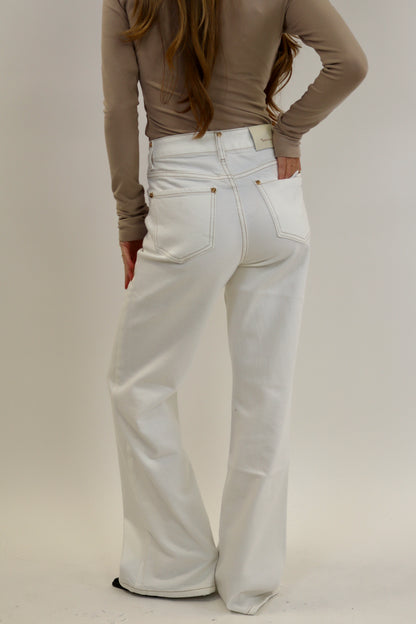 Suzan Wide Leg Jeans White W3368-B1